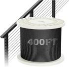 400FT 1/8" Black Deck Railing Cable T316 Stainless Steel With 7X7 Strands New. Price: $101.91.