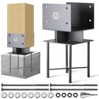Stainless Steel 8"X8"(ACTUAL 7.5"X7.5") Post Base Bracket Concrete, Wet Set New. Price: $107.99.