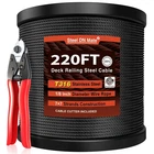 Steel Dn Mate 220FT Black Wire Rope 1/8" T316L With Cutter, New. Price: $70.15.
