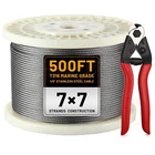 500FT 1/8" Stainless Steel Cable With Cutter, T316 Wire Rope For Deck... New. Price: $100.68.