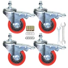 Heavy Duty Stem Caster Wheels M10-1.5X25MM Dual Locking Noise Pvc Threaded New. Price: $51.97.