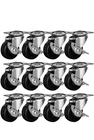 Factorduty 12 Pack 2" Swivel Caster With Brake Wheels Hard Rubber Base W/top ... New. Price: $22.99.