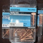 3 Pks Hillman Fasteners 461791 Oz. Copper Slating Nails- 1.5 In. X 11 New. Price: $17.50.
