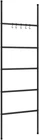 Black Iron Freestanding Towel Rack Ladder 5 Tiers & Hooks, Space-saving Design New. Price: $130.99.