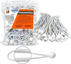 6 Inch 100 Piece Heavy Duty 5MM Ball Bungee Canopy Cord By Wellmax, White Color New. Price: $44.32.