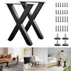 Iteelas 16" X-shaped Metal Bench/coffee Table Legs Set 2 New. Price: $72.97.