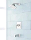 Signature Hardware Vilamonte Pressure Balanced Tub Shower Trim Package Nickel Open. Price: $189.00.