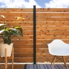 Hoft Black Aluminum 73" X Fence Line Post Kit & Hardware Surface Mounted New. Price: $230.38.