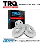 Trq Front Brake Rotors Set G-coated Slotted X Drilled Fits Ford Lincoln New. Price: $120.95.