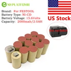 Battery Pack For Festool Bps 15.6V 2000MAH Ni-cd Heavy Duty T-nr. 481710 D-73240 New. Price: $51.55.