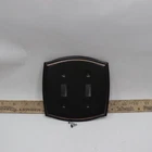 Hampton Bay Vineyard 2 Gang Toggle Wall Plate With 4 Screws Steel 159TTDBHB Open. Price: $5.58.