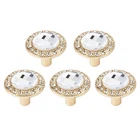 Mgoodoo 5PCS Gold Crystal Rhinestone Knobs, 1.2INCH Brass Pieces, New. Price: $18.66.