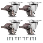 Weibida 1 Inch Rubber Casters Wheels For Furniture, Plate Swivel Caster... New. Price: $18.64.