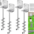 18" Ground Anchors Screw In, 4 Pack Trampoline With Bracket. Price: $108.99.