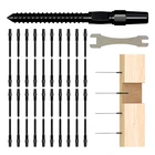 Riayer 20 Pair Black Cable Railing Kit Invisible Crimp Fitting Hardware Right New. Price: $173.00.