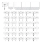 60 Clear Small Wire Hanger Hooks 70 Strips, Damage-free, 0.5LB Capacity New. Price: $51.99.