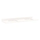 Signature Hardware 73X22" 3CM Quartz Vanity Top W/backsplash 8" Faucet Holes Open. Price: $383.40.