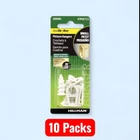 10 Packs Hillman Wallbiter White Brass Drywall Picture Hooks Holder 35LB New. Price: $55.88.