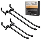 Incly 4/6" Black Hooks, 36-PACK Heavy Duty Double Arm New. Price: $52.28.