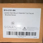 Signature Hardware BYA-2101-BN Wall-mount Waterfall Tub Faucet, Brushed Nickel New. Price: $320.00.