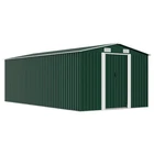 Vidaxl Metal Garden Shed Green Galvanized Steel Sliding 4 Vents Outdoor New. Price: $687.26.