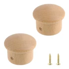 2 Pcs Wood Curtain Rod Cap, Finial Screw On End Caps For Bedroom Lin New. Price: $15.66.