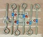 National Hardware 2150 Lag Screw Eye 1/4" X 5" Lot Of 6 120 Lb Swl New. Price: $17.99.