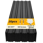 Bobiban 20 Pcs Metal Roofing Panels - Corrugated Galvanized L41.3... New. Price: $1012.44.