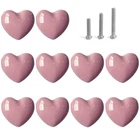 Perphin Ceramic Drawer Knobs Heart Shape Cabinet Dresser Pulls 10 Pack, Pink New. Price: $27.12.