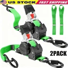 2-PACK 10FT Retractable Ratchet Tie-down Straps 1763LBS Heavy-duty S-hook Us New. Price: $32.28.