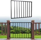 Deck Fence Gate, 38" H X 48" W, Rust-resistant Black Powder-coated Metal Fo New. Price: $131.95.