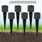 Tayory Pcs 4X4 Fence Post Anchor Ground Spike 24ACTUAL 3.6X3.6 Heavy Duty New. Price: $111.02.