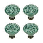 Geesatis 4 Pcs Round Ceramic Drawer Knobs Cabinet Furniture Handle Vintage Flowe New. Price: $13.05.