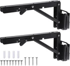 Shimeyao 2 Pcs 10 Inch Track Folding Shelf Brackets Black Heavy Duty Metal ... New. Price: $25.20.