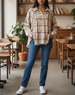We The Free Seeking Starlight Plaid Button Front Top Bohemian Grunge Pink Sz Pre-owned. Price: $14.16.