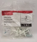 Rubbermaid 3D69 Fast Set Back - Clips, White New. Price: $6.99.