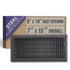 Fits 6X14 14X6 Duct Opening Floor Register With Louvered Design By Hand... New. Price: $38.73.
