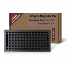 Empire Register Co. 6" 14" Floor Vent Cover Textured Black Honeycomb Design Open. Price: $26.00.