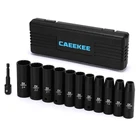 Caeekee 12-PIECE 1/2 Drive Deep Impact Socket Set Metric 10MM 24MM 12-POINT New. Price: $35.11.