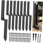 Ironbabe Thickened Fence Post Repair Stakes, AS1-8PACK 35.18X7.06X9.77" Black New. Price: $307.76.
