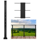 Muzata Level Drilled Cable Railing Post Fixed Top Line Black PS02 New. Price: $349.99.