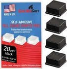 Black Tall Square Adhesive Rubber Bumper Pads - Made In Usa Feet For Sp New. Price: $16.30.