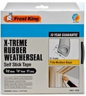 New Frost King V25GA Grey Adhesive X-treme Foam Weather Stripping 1/4" 17FT. Price: $5.39.