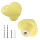 Qjaiune 2PCS Ceramic Cabinet Knobs Yellow Drawer Pack, + Heart Shape New. Price: $9.82.