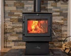 Napoleon Steel Woodstove Black Glass Contemporary Free Standing Indoor Used. Price: $250.00.