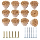 Yugtcen 12PCS Wooden Cabinet Knobs, Boho Dresser Diameter 1.57", Natural New. Price: $19.25.
