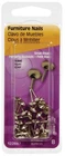 Hillman 122687 Silver Stainless Steel Round Furniture Nails 7/16 In. (pack Of 6) New. Price: $13.17.