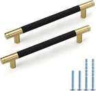 Rergy 10-PACK Gold/black Knurled Cabinet Drawer Handle Pulls 3 C-c W/ Screws New. Price: $30.35.