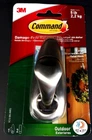 3M Command Large Brushed Nickel Metal Hook -outdoor- Item# FC13-BN-AWES New. Price: $13.85.