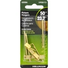 Hillman 122304 Brass White 50 Lbs. Capacity Deluxe Picture Hanger (pack Of 10) New. Price: $13.79.